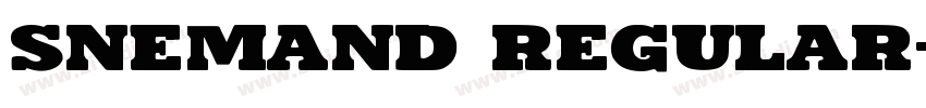 Snemand Regular字体转换
